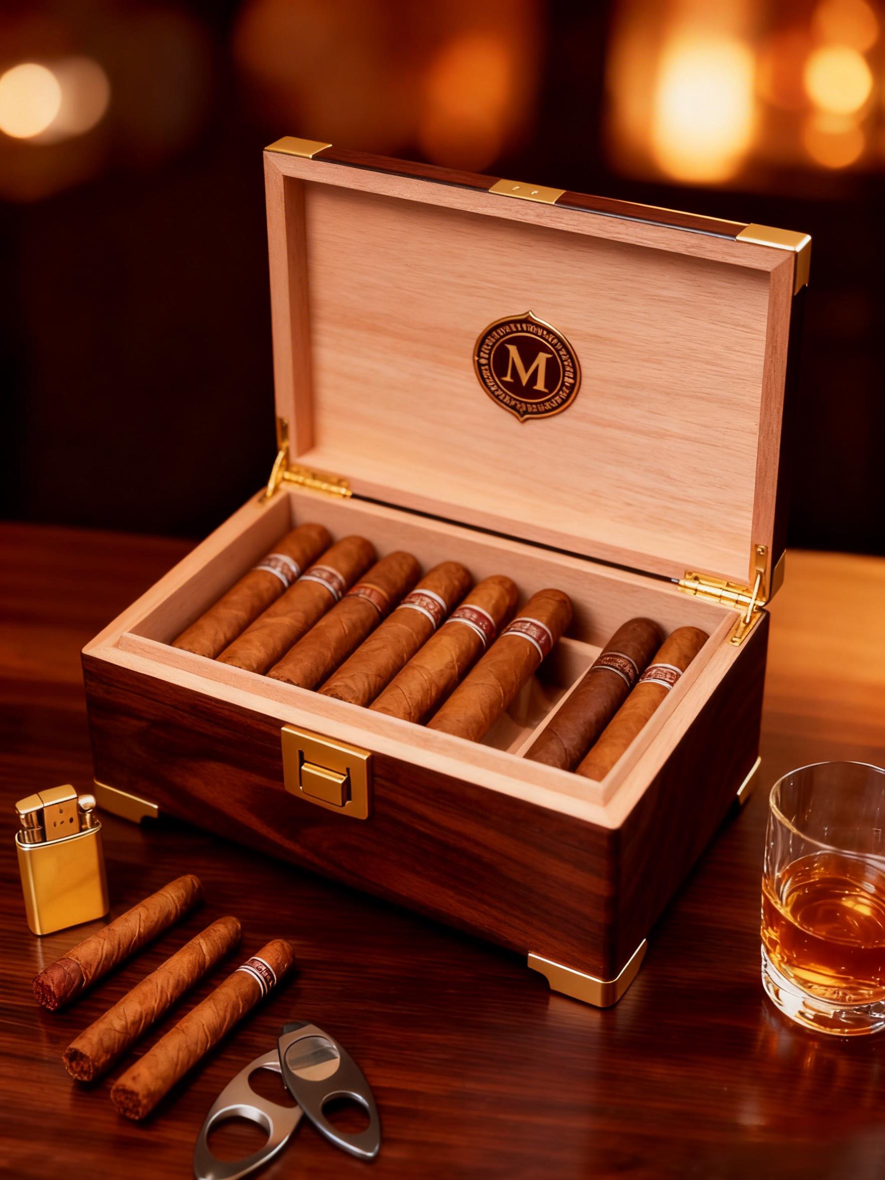 A torcedor hand-rolling a cigar over tobacco leaves